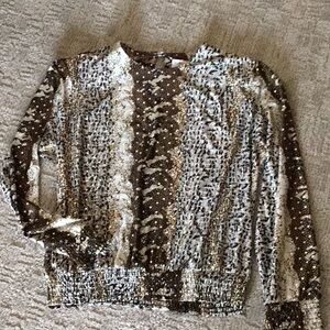 Drapers & Damons Black w/Gold dress top Size PM